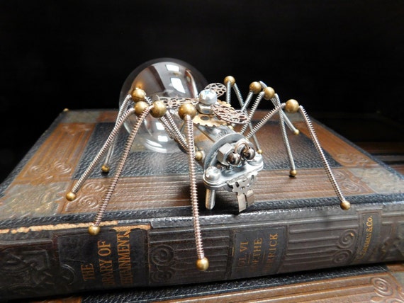 Steampunk Spider - Steampunk Sculpture - Steampunk Figurine - Steampunk Art by PeteAndVeronicas steampunk buy now online