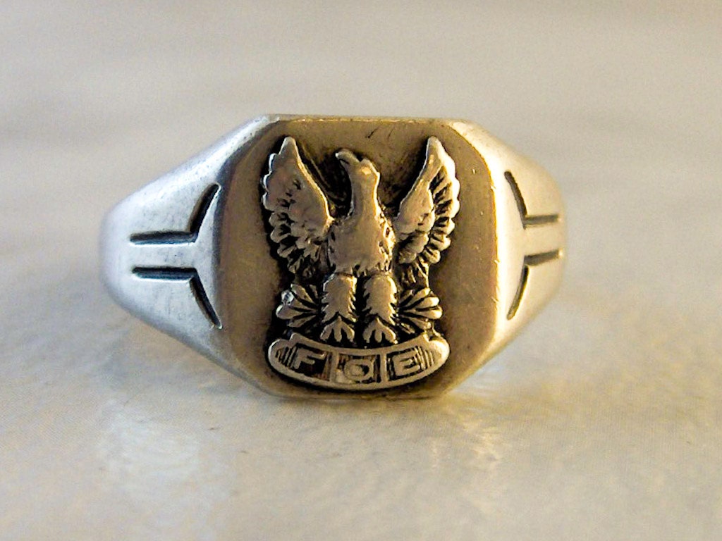 Vintage Sterling Silver Mens Fraternal Order Of Eagles