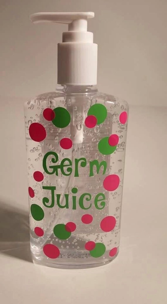 Personalized Hand Sanitizer Germ Juice Refillable Hand