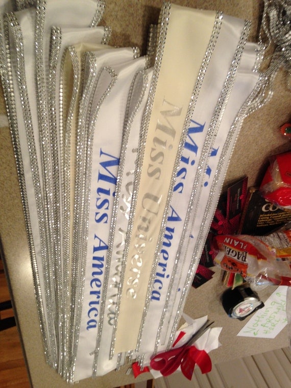Miss America Sash Customized Sash Wedding Sash Prom King