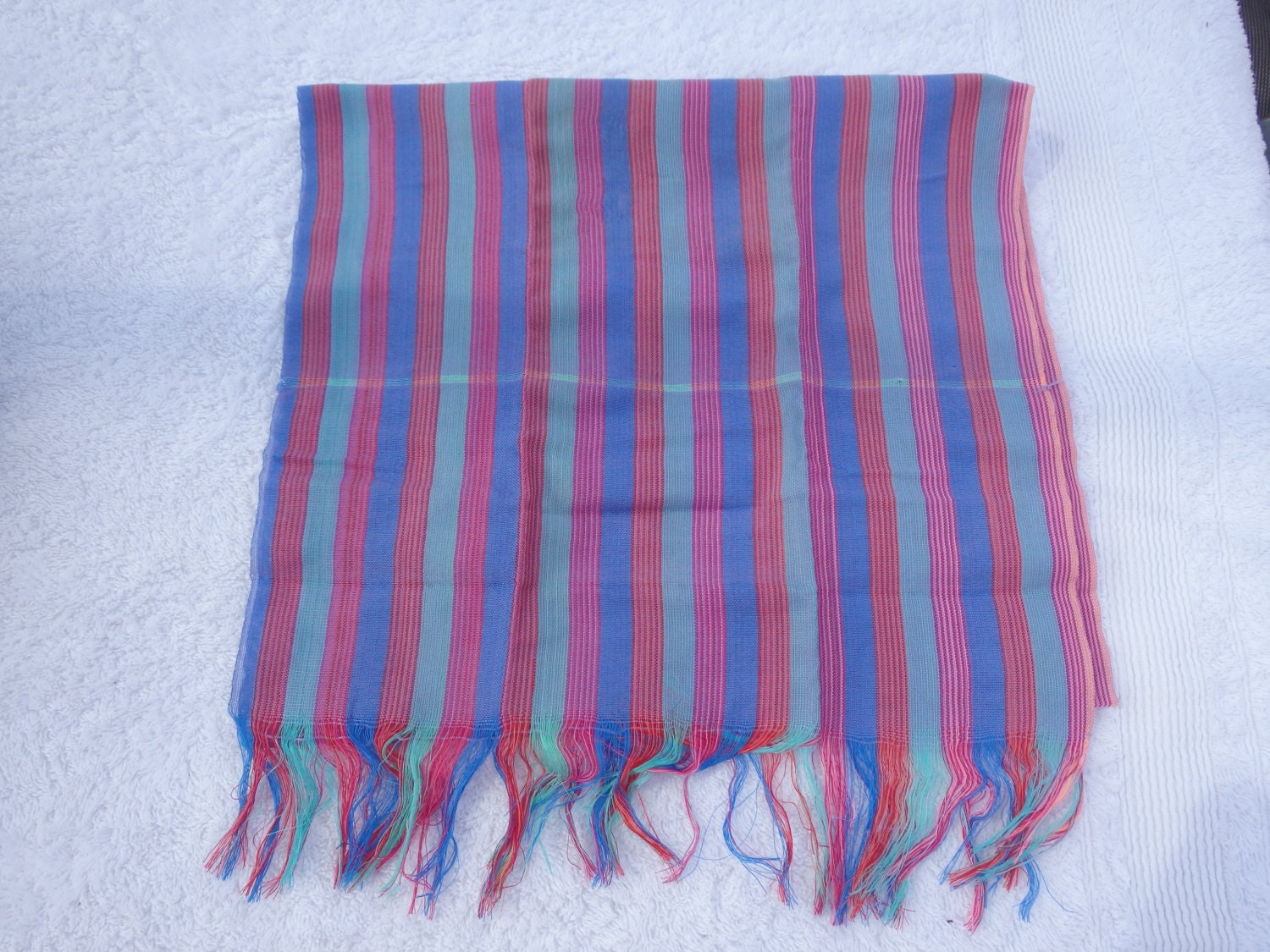 Traditional Cambodian/Khmer cotton Krama/scarf multicoloured