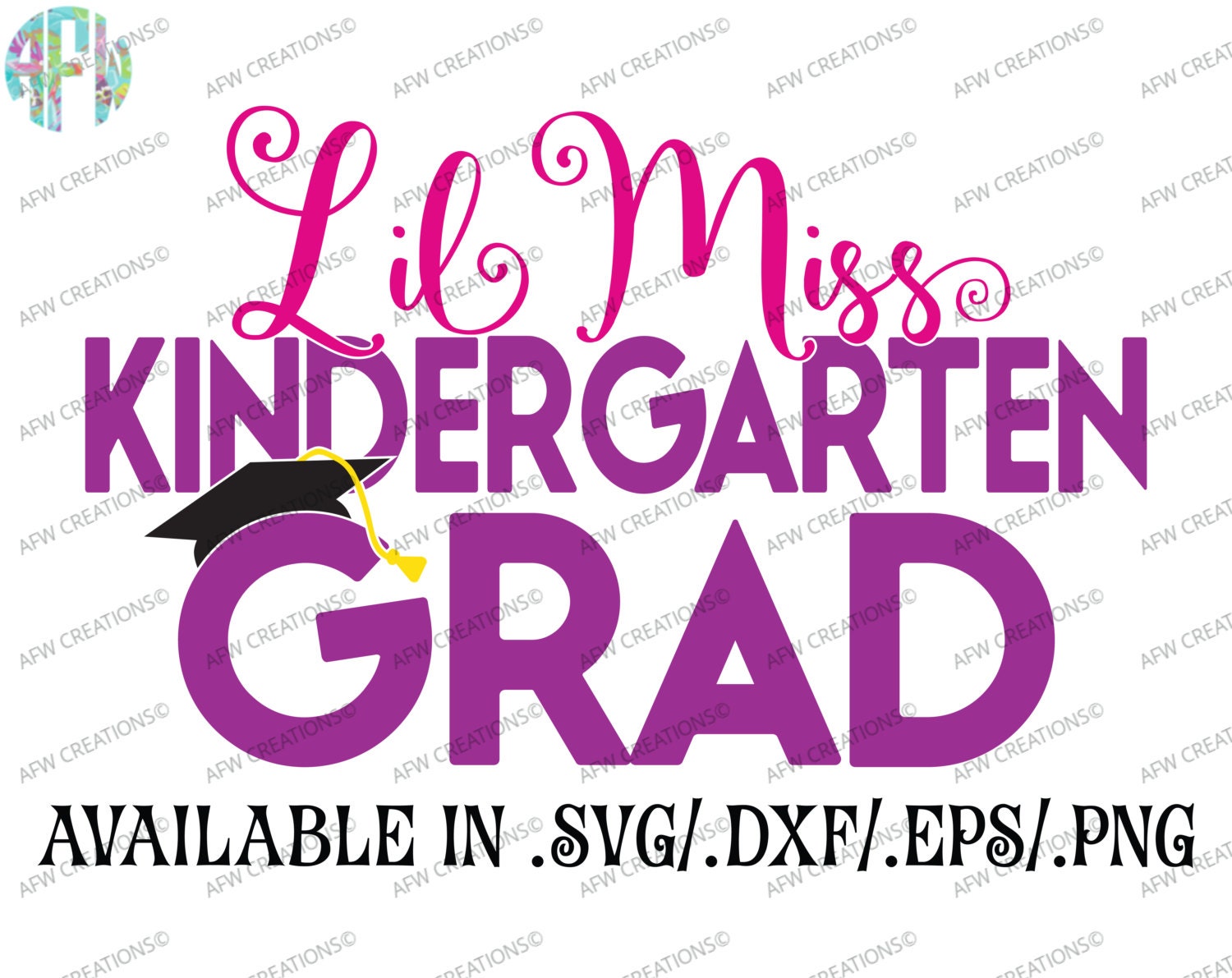 Digital Cut File, Lil Miss Kindergarten Grad, SVG, DXF ... Digital Cut File, Lil Miss Kindergarten Grad, SVG, DXF ...