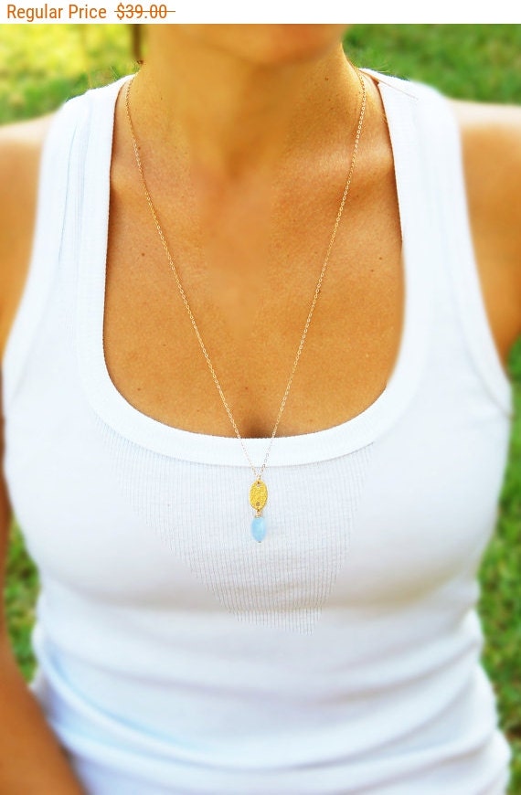 Gold necklace Delicate necklace14k gold filled long by AAprill