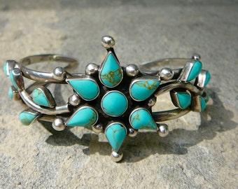 Turquoise Bracelet, Turquoise Jewelry, Turquoise, Turquoise and Silver, Native American Jewelry, Native American Bracelet, Sterling Cuff