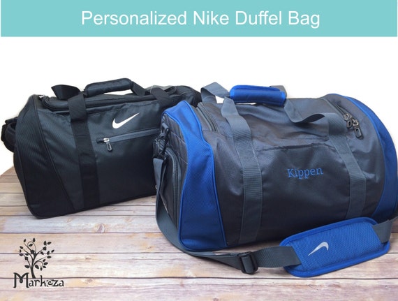 Items similar to 1 Personalized Nike Duffel Bag, Monogrammed Duffel Bag, , Embroidered Duffle ...
