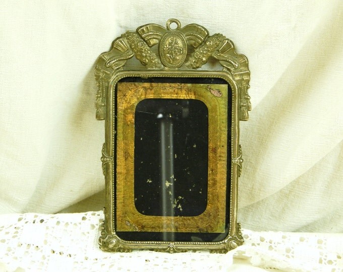 Antique French Embossed Metal Picture Frame / French Decor / Chateau Chic / Chateau Decor / French Country Style/ Shabby Chic / Flea Market