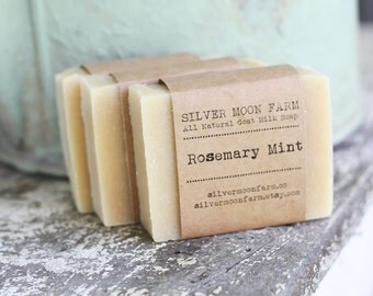 Handmade Rosemary Mint Goat Milk Soap