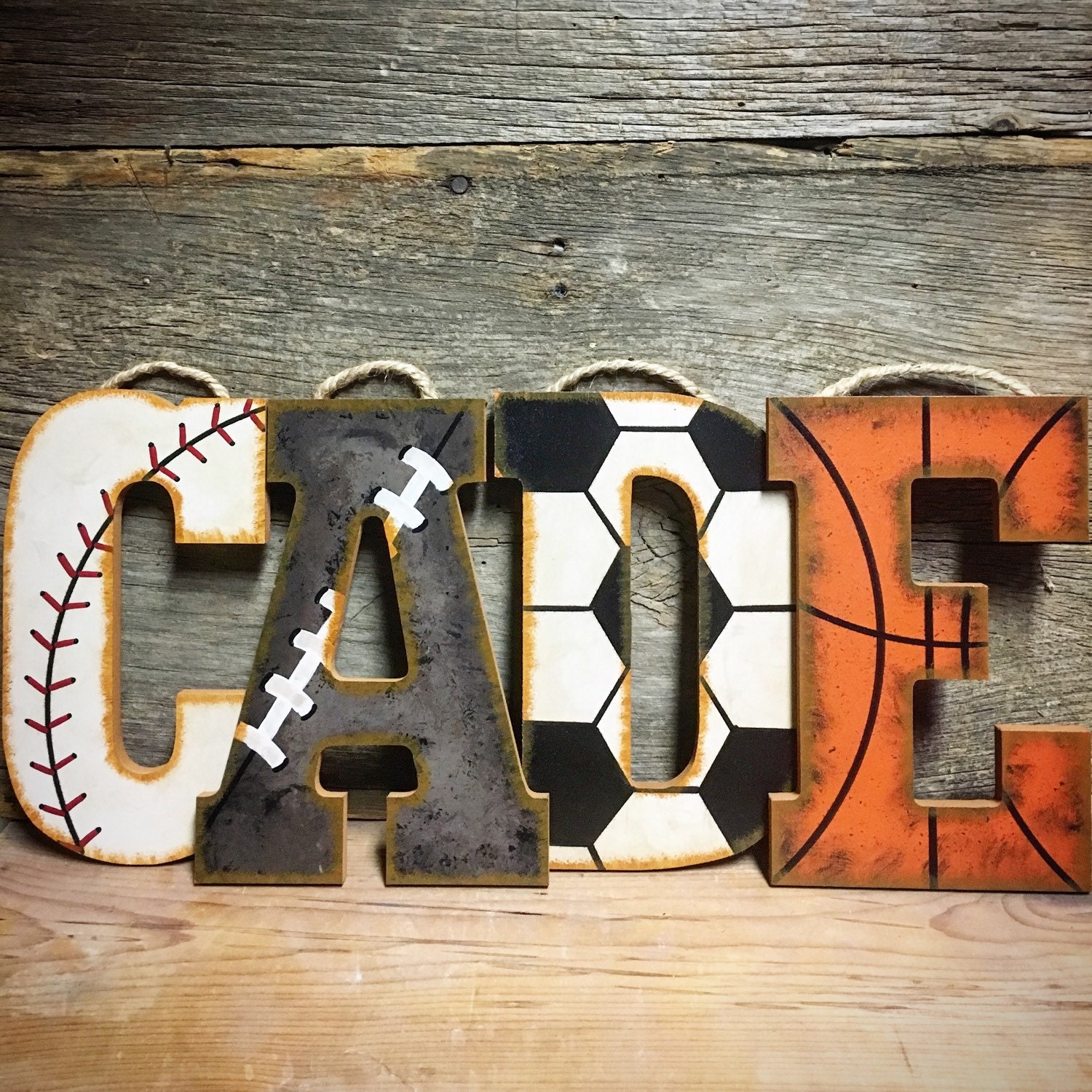 Basketball Letters Etsy Sports Nursery Wall Letters Hand Painted Wood Baseball Vine