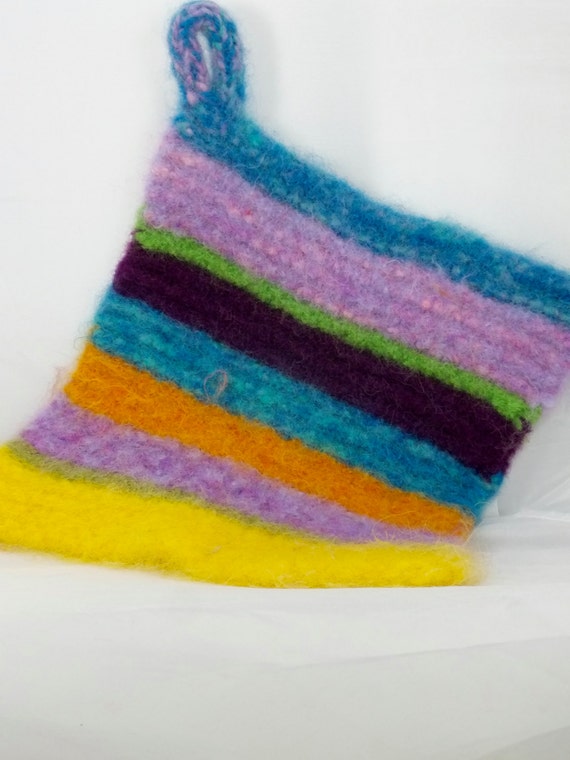 Golden Raisin Wool Felted Hot Pad/Trivet by timetalentjewels