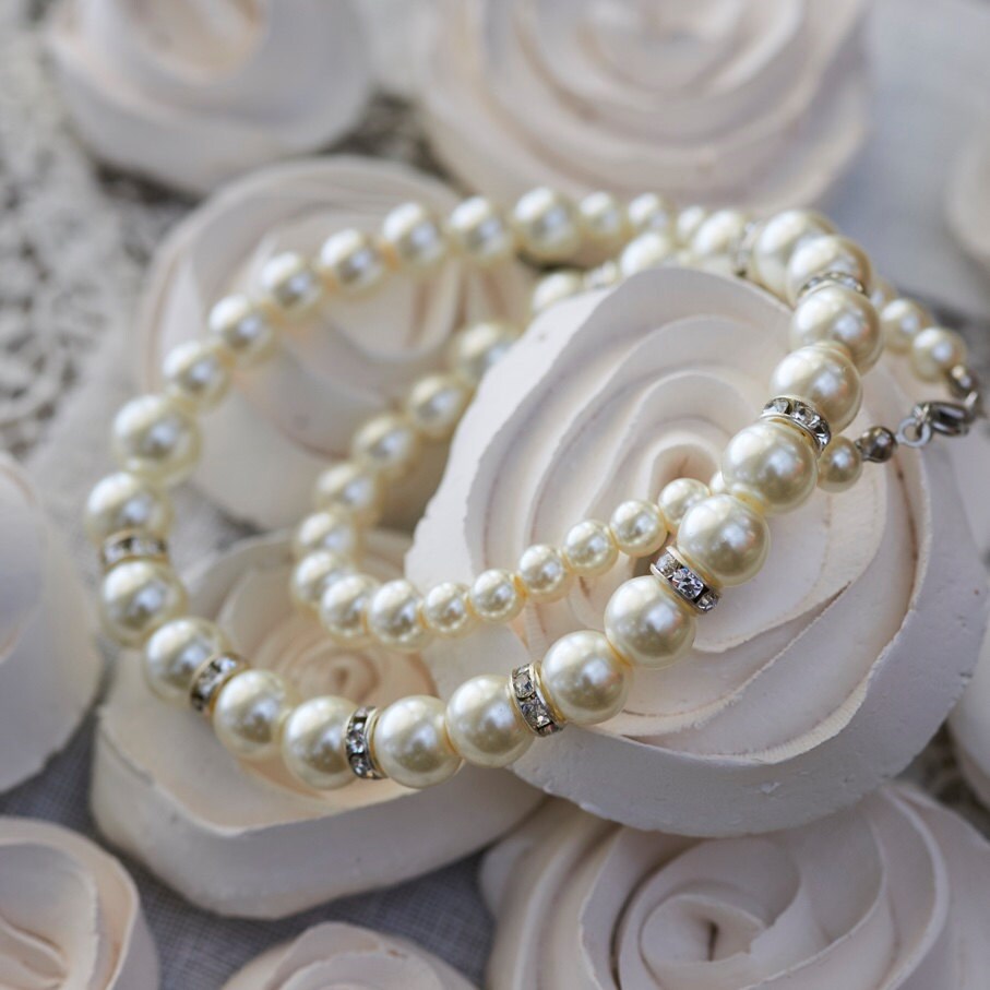 Bridesmaid jewelry pearl necklace bridesmaid necklace