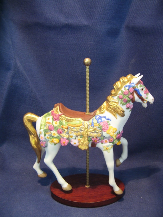 Franklin Mint Treasury of Carousel Art American Beauty Horse