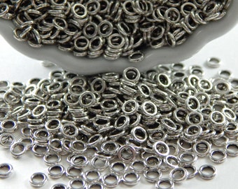 Thin Spacer Rings For Jewelry Making, 4 mm - Package of 100