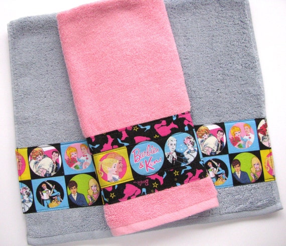 barbie bath towel