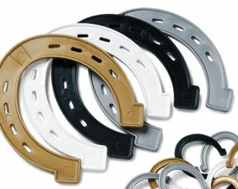 5" Plastic Horseshoes Western Rustic Wedding Decor Decorations - Pkg 6 - 3 Color Choices