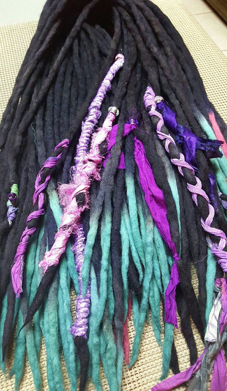 Wool Dreadlocks Custom Wool Dreads Handmade Hippie Dreads Hair