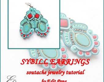 TUTORIAL ONLY Hand Embroidered Soutache Tutorial, step by step pattern in English