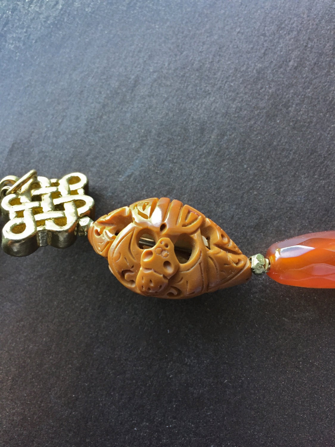 Unique Keychain Chinese Endless Knot Five Bat Amulet Good