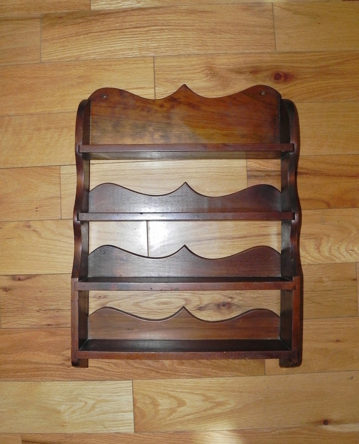 Wood Display Shelf Rustic Farmhouse Country Wall Shelf For