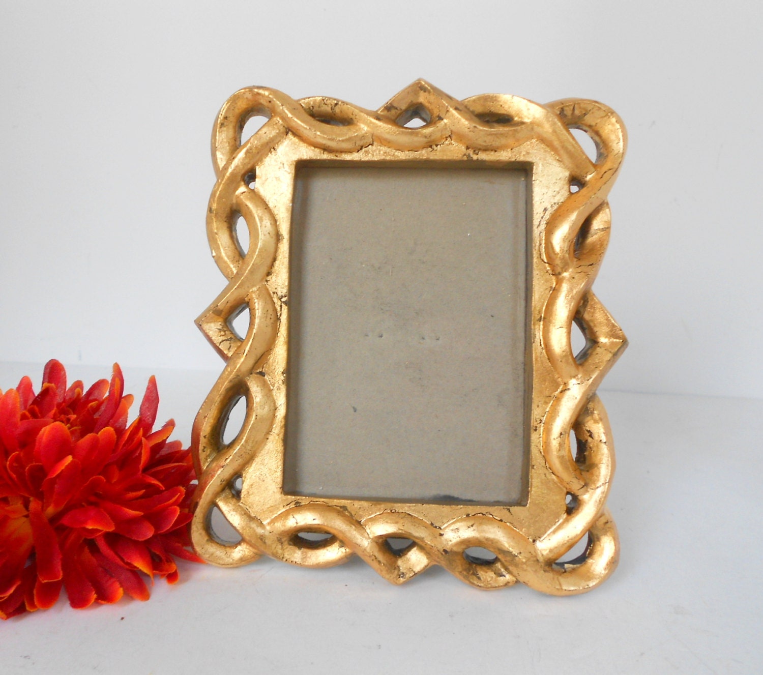3 x 4.5 Gold Leaf Picture Frame Ornate Photo Frame