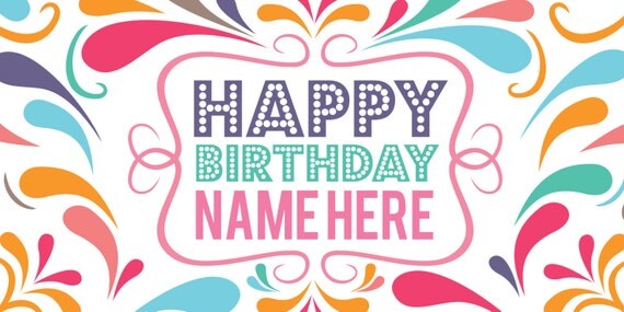 Happy Birthday Custom Vinyl Banner