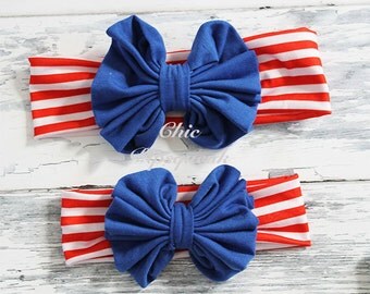 4th of July Baby Headband, Baby Headwrap, Baby Headband, 4th of July Headband, Baby knot headband, Girls Headband, Girls Headwrap, ,