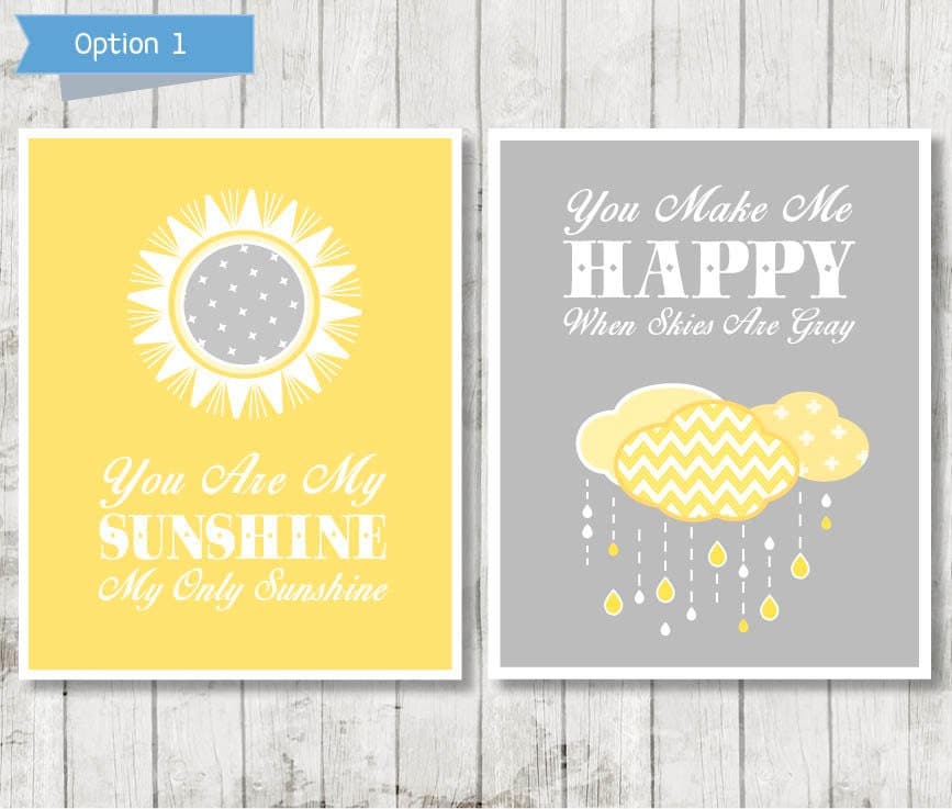You Are My Sunshine Baby Boy Nursery Art Sunshine Print