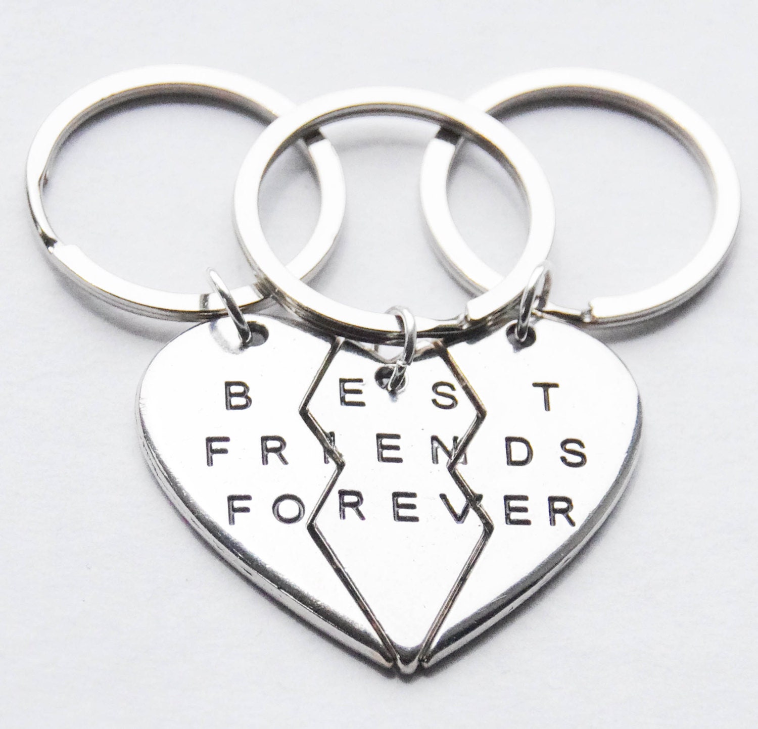 3 BFF Keychains 3 Friendship Key Rings BFF Gifts 3 Best