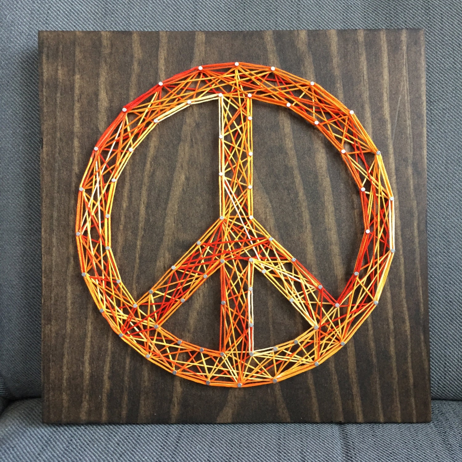 MADE TO ORDER String Art Peace Sign
