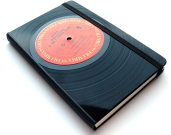Journal made with recycled vinyl records