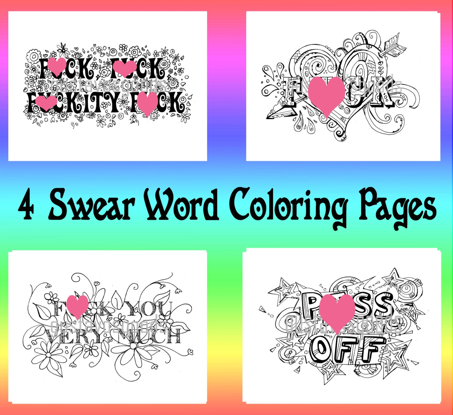 Fck Off Im Coloring Swear Word Coloring Book 40 Cuss