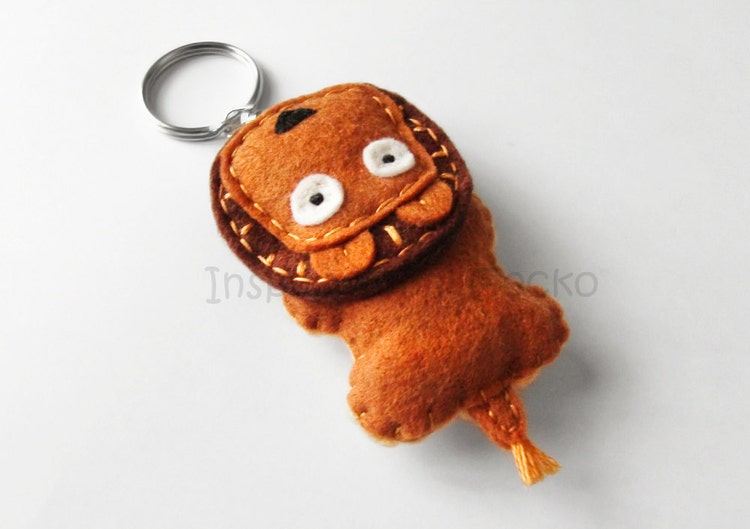 lion plush keychain