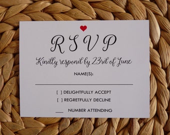 Rsvp card | Etsy