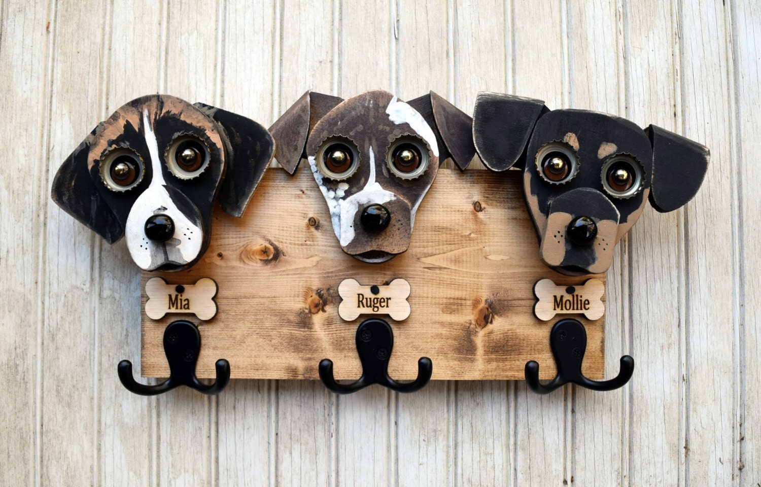 Custom Dog leash holder 3 Dog Leash holder. by KingsBenchCreations