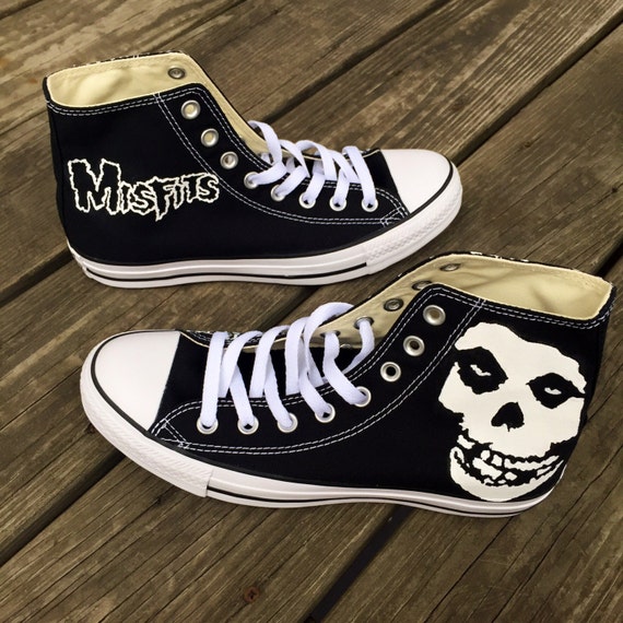 Custom Hand-Painted Misfits Converse Shoes