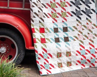 Checkmate Quilt Kit - Juniper Berry Fabric, finished quilt measures 80" x 80"