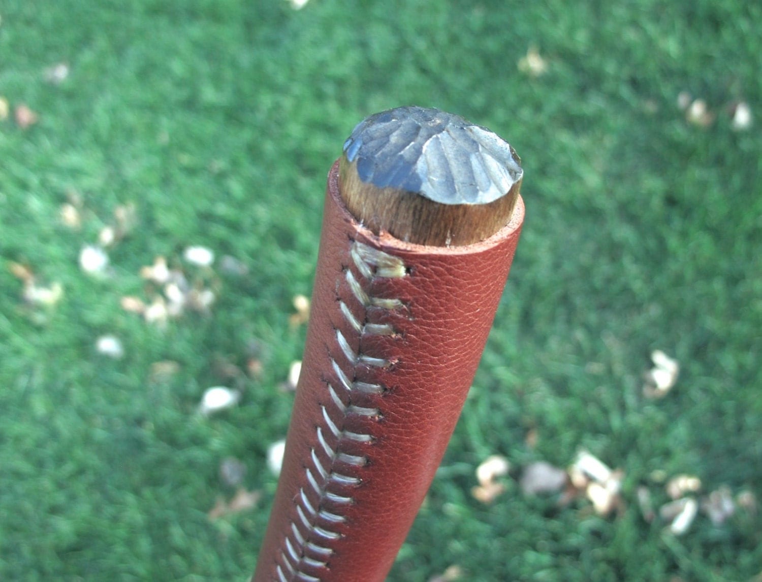 Walking stick 270 Hand carved top with natural bends and