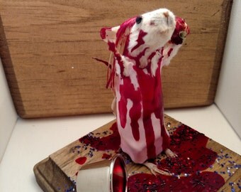 Taxidermy Carrie at the prom
