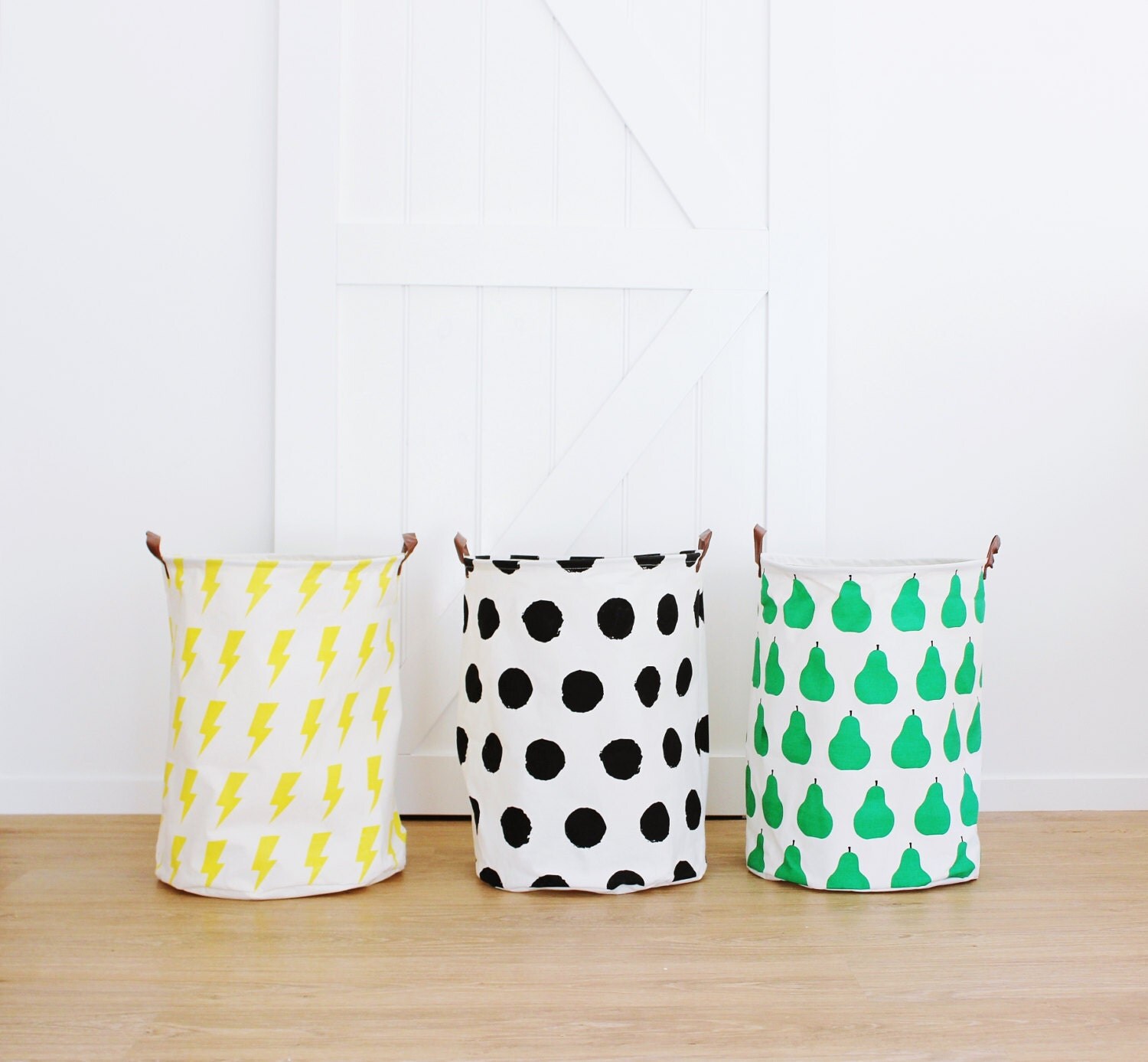 Green Cactus Extra Large Canvas Storage Bags