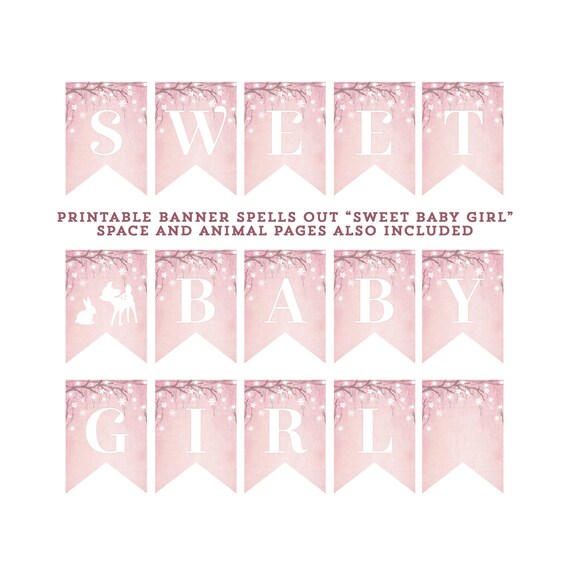 Items similar to Sweet Baby Girl banner, DIGITAL DOWNLOAD Sweet Baby