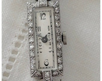 A Vintage Art Deco Platinum and Diamond Ladies' Watch - Melody