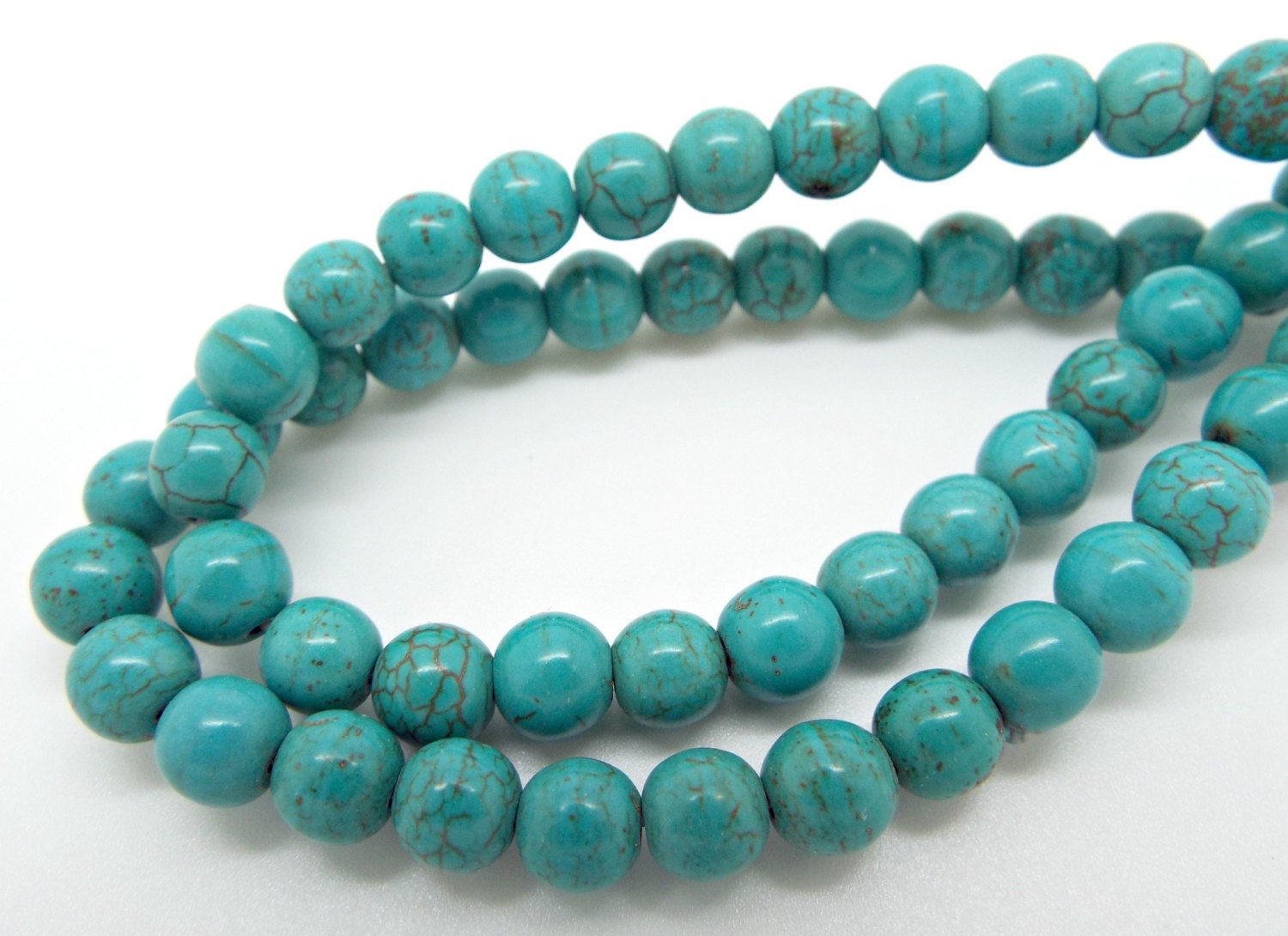 7mm Magnesite Beads Round Magnesite 15 Inch Strand