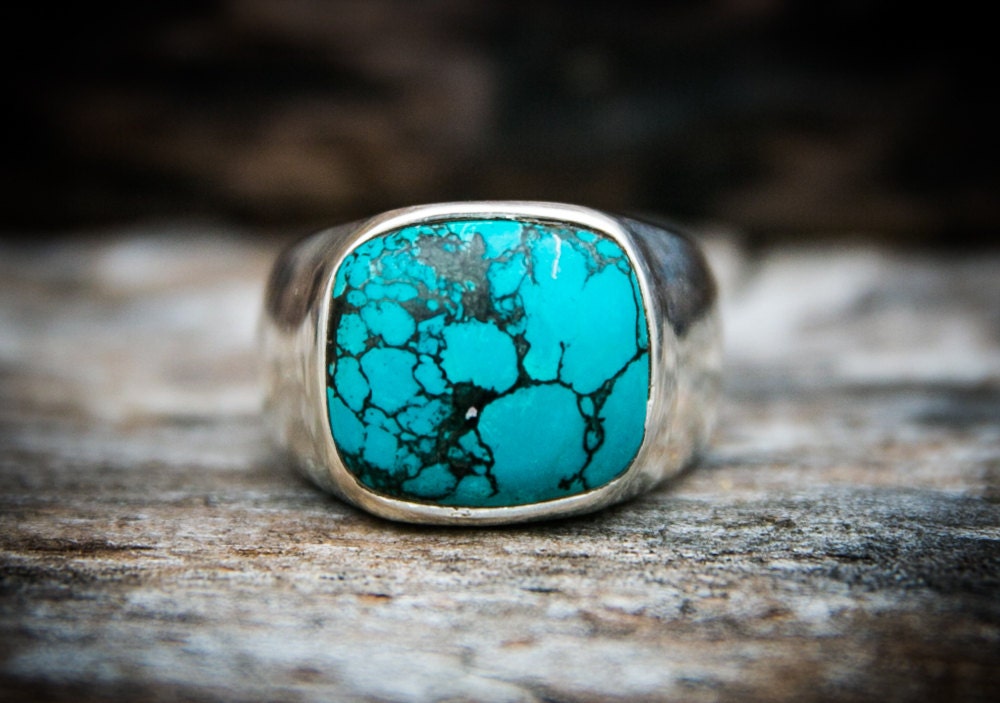 Turquoise Ring Turquoise Mens Ring size 12 Mens Turquoise