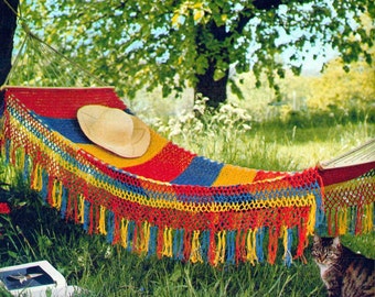 Crochet Pattern Hammock Pattern Home Decor Garden Decor Vintage Crochet PDF Pattern Instant Download Digital Pattern New Home Gift