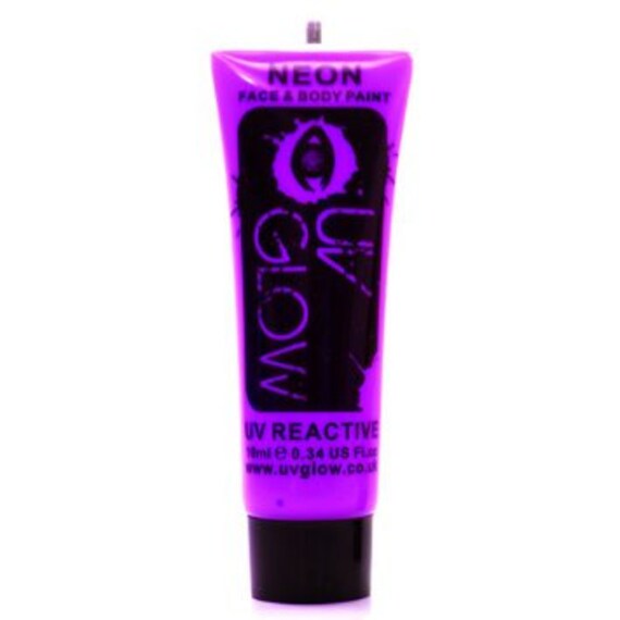 Purple UV Glow Neon Body Paint Glowing Body Paint 10ml