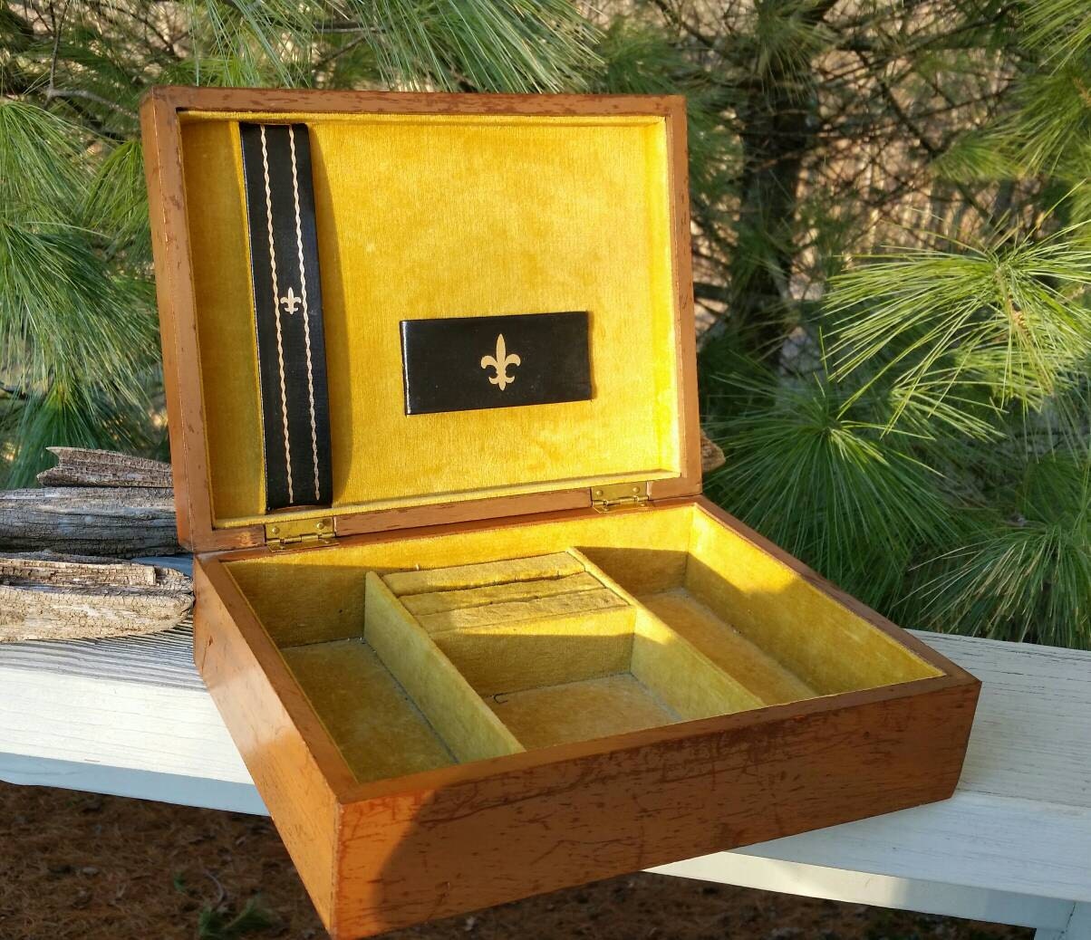 Mens Vintage Wood Jewelry Keepsake 1915 Model T by OldFangledFinds