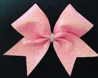 Cheer bow-holographic white super glitter by SarahsCheerBows