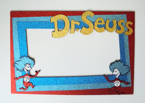 Dr. Seuss inspired Photo Booth Party Props Frame for Photo booth by ...