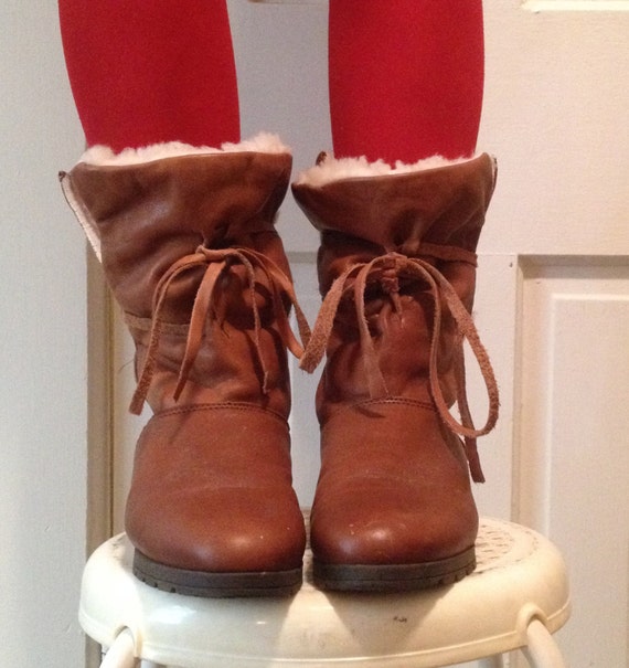 slouchy lace up boots