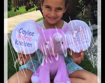 Personalized elephant stuffed animal