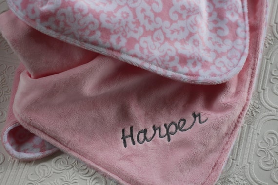 Download Personalized Baby Blanket Baby Girl Name Blanket Pink